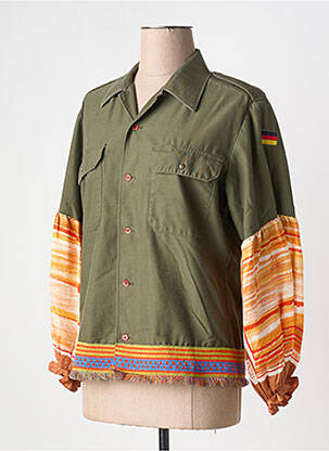 Veste casual coupe droite vert MÊME ROAD femme