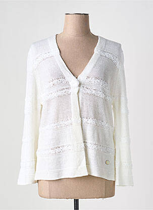 Gilet manches longues stretch blanc CINZIA CALDI femme