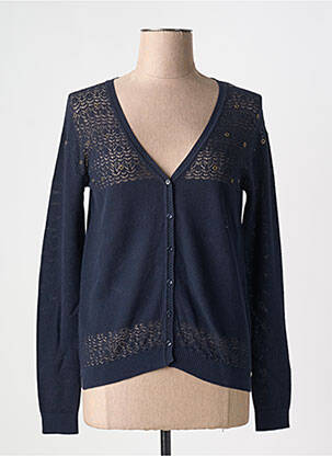 Gilet manches longues stretch bleu IKKS femme