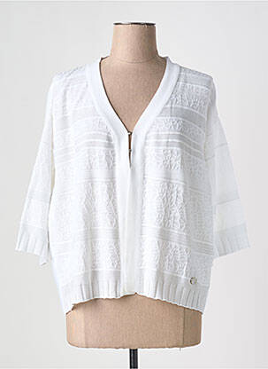 Gilet manches longues manches 3/4 blanc CINZIA CALDI femme