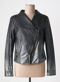 Veste simili cuir poches noir HUIT SIX SEPT femme