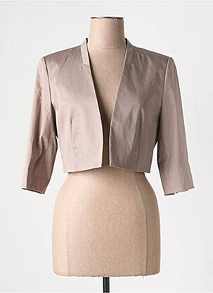 Boléro effet matière satinée marron COMMA, femme