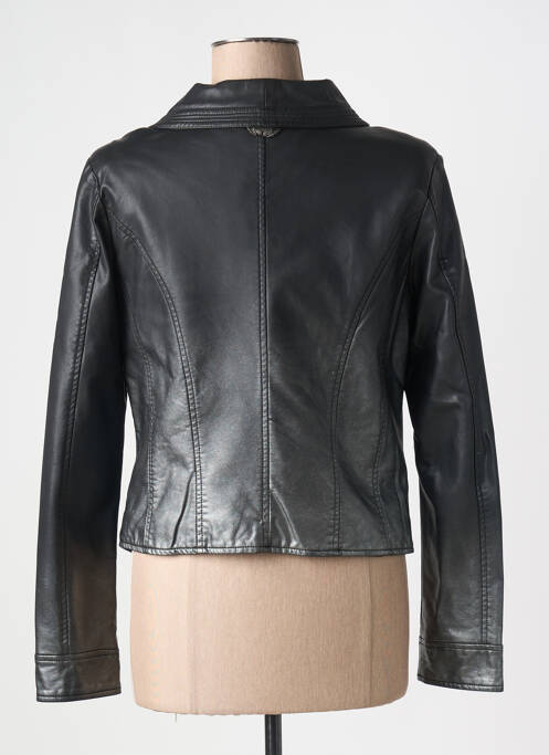 Veste simili cuir noir HUIT SIX SEPT pour femme