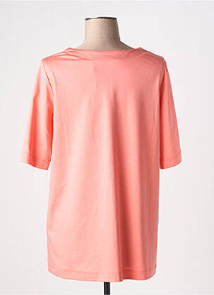 Blouse tissage popeline manches courtes orange ELENA MIRO femme