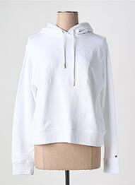 Sweat-shirt à capuche broderie manches longues blanc TOMMY HILFIGER femme