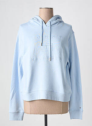 Sweat-shirt à capuche broderie manches longues bleu TOMMY HILFIGER femme