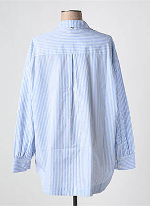 Chemisier coupe droite manches longues bleu MÊME ROAD femme