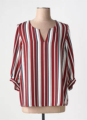 Blouse manches 3/4 manches 3/4 rouge CAROLINE BISS femme