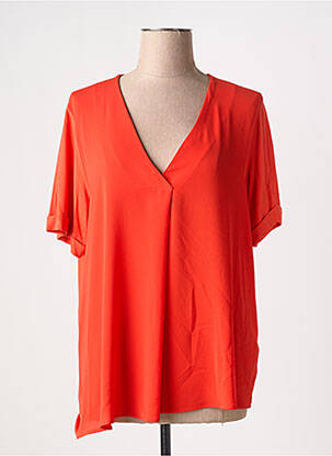 Blouse manches courtes manches courtes rouge ELENA MIRO femme