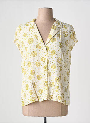 Chemisier manches courtes manches courtes jaune NICE THINGS femme