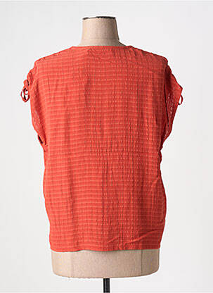 Chemisier tissage crêpe manches courtes orange NICE THINGS femme