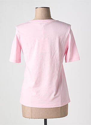 T-shirt coupe cintrée manches courtes rose TOMMY HILFIGER femme