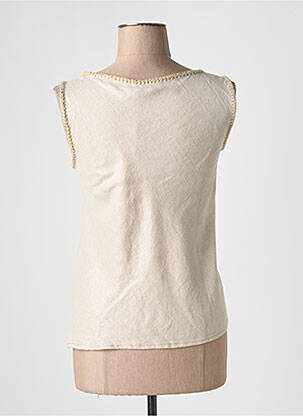 Débardeur coupe droite sans manche beige CINZIA CALDI femme