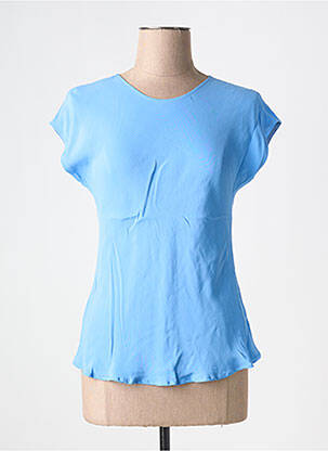 T-shirt coupe cintrée manches courtes bleu CAROLINE BISS femme