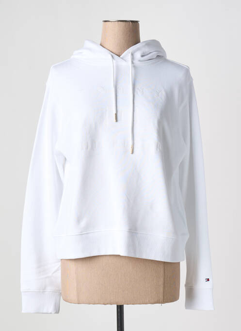 Sweat-shirt à capuche blanc TOMMY HILFIGER pour femme