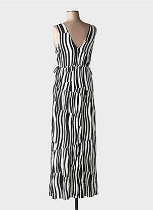 Robe longue sans manche sans manche noir CAROLINE BISS femme