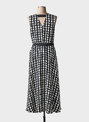 Robe longue imprimé fantaisie sans manche noir JOSEPH RIBKOFF femme