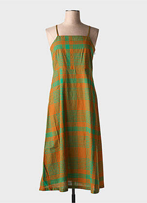 Robe mi-longue imprimé fantaisie sans manche vert NICE THINGS femme