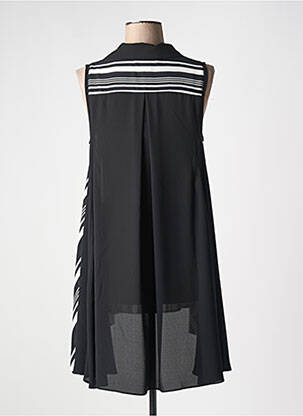 Tunique sans manche tissage crêpe noir JOSEPH RIBKOFF femme