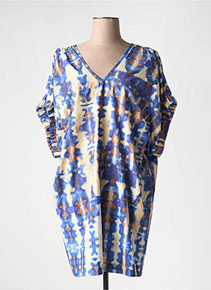 Robe courte manches courtes manches courtes bleu MÊME ROAD femme
