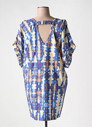Robe courte manches courtes manches courtes bleu MÊME ROAD femme