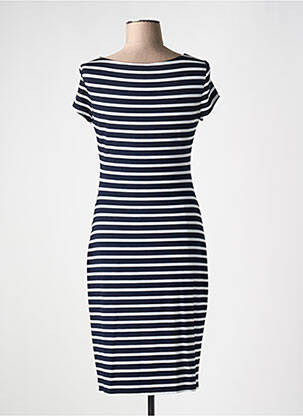 Robe mi-longue manches courtes manches courtes bleu JOSEPH RIBKOFF femme