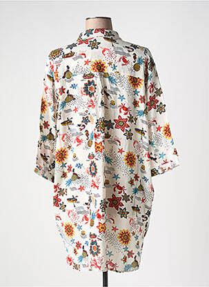 Tunique manches longues imprimé fantaisie blanc NICE THINGS femme