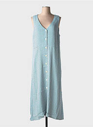 Robe longue imprimé fantaisie sans manche bleu NICE THINGS femme