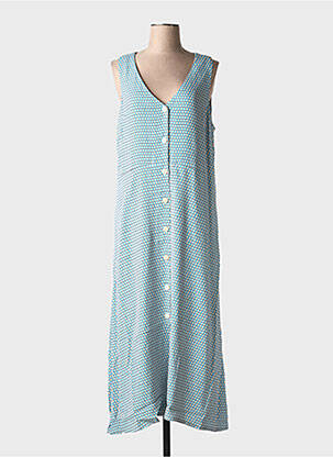 Robe longue imprimé fantaisie sans manche bleu NICE THINGS femme