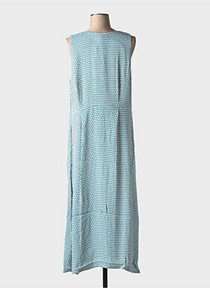 Robe longue imprimé fantaisie sans manche bleu NICE THINGS femme