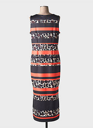 Robe mi-longue imprimé fantaisie sans manche noir SPORTALM femme