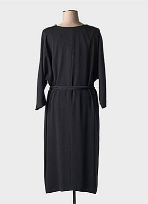 Robe mi-longue manches longues manches longues noir DANIEL HECHTER femme