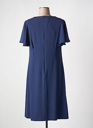 Robe mi-longue manches courtes manches courtes bleu BASLER femme