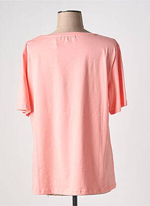T-shirt sérigraphie floquée manches courtes rose ELENA MIRO femme