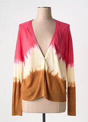 Gilet manches longues rose NICE THINGS pour femme seconde vue