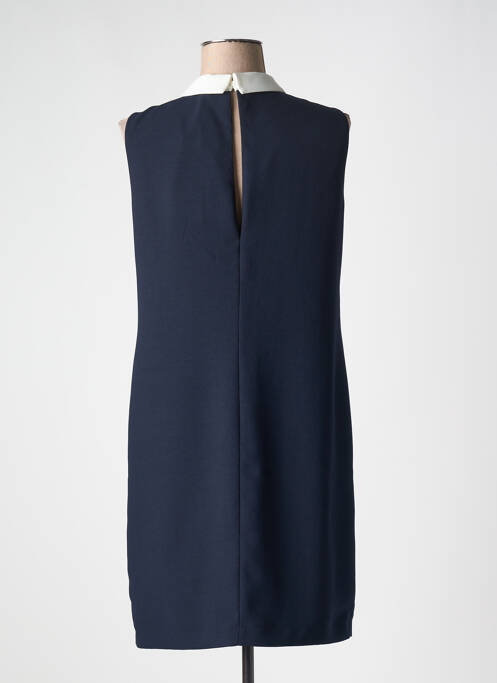 Robe mi-longue tissage crêpe sans manche bleu ZAPA femme