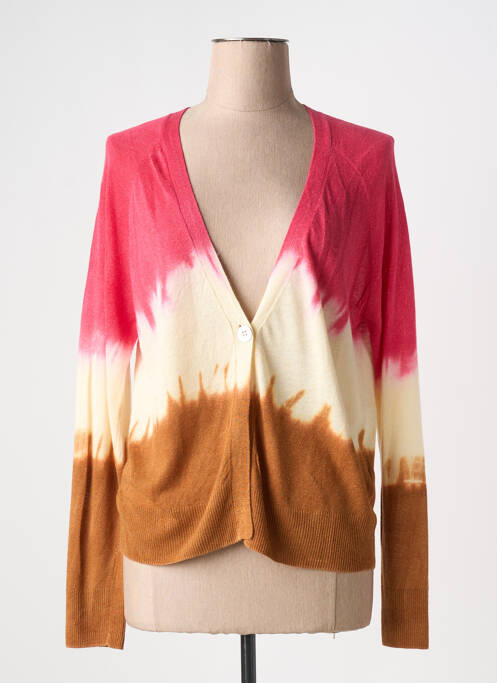 Gilet manches longues rose NICE THINGS pour femme