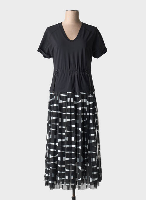 Robe mi-longue noir MARC CAIN pour femme