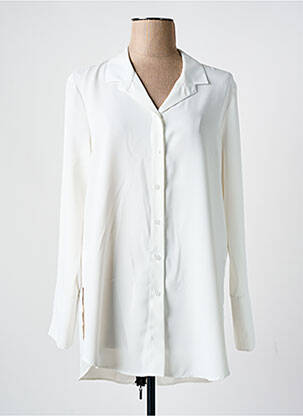 Chemisier coupe droite manches longues blanc JOSEPH RIBKOFF femme