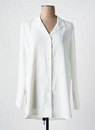 Chemisier coupe droite manches longues blanc JOSEPH RIBKOFF femme