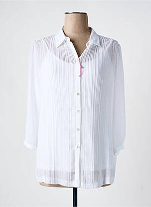 Chemisier coupe fluide manches longues blanc BASLER femme