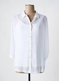 Chemisier coupe fluide manches longues blanc BASLER femme