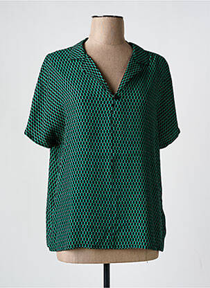 Chemisier imprimé fantaisie manches courtes vert NICE THINGS femme