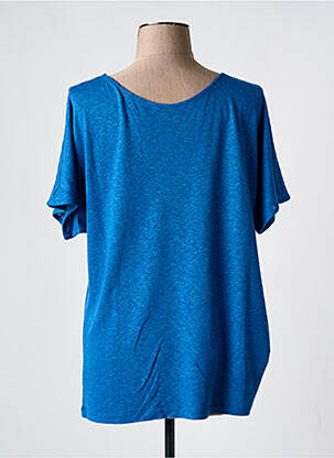 Top coupe fluide manches courtes bleu NICE THINGS femme