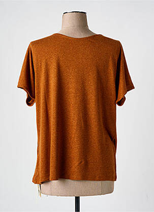 Top coupe fluide manches courtes marron NICE THINGS femme