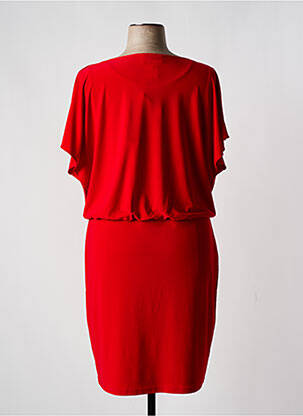 Robe mi-longue manches courtes manches courtes rouge JOSEPH RIBKOFF femme