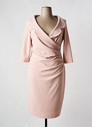 Robe mi-longue manches 3/4 manches 3/4 rose JOSEPH RIBKOFF femme