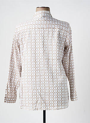 Chemisier imprimé fantaisie manches longues beige 1863 BY ETERNA femme