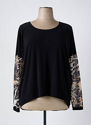 Top col rond manches longues noir JOSEPH RIBKOFF femme