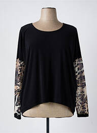 Top col rond manches longues noir JOSEPH RIBKOFF femme